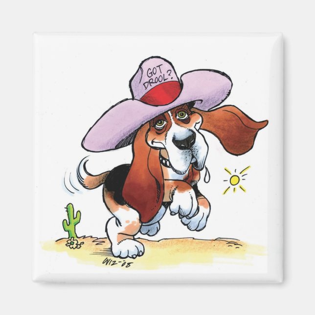 Basset Har Drool? Magnet (Framsidan)
