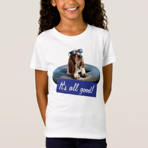 Basset har hamnat i solglasögon t shirt