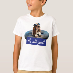Basset har hamnat i solglasögon t shirt
