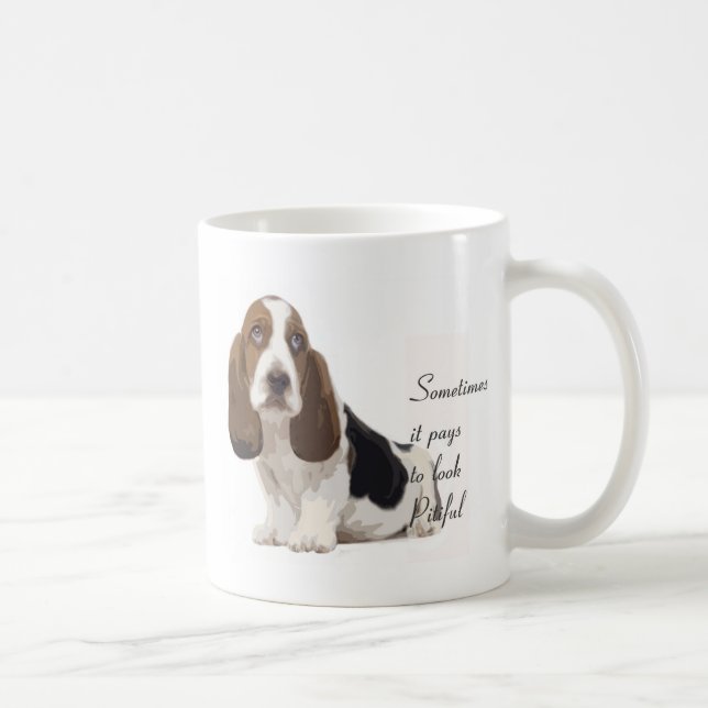 Basset har hittats kaffemugg (Höger)