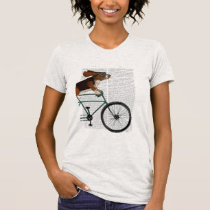 Basset har hound på cykel t shirt