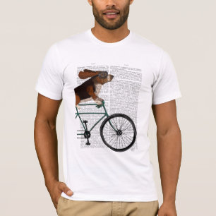 Basset har hound på cykel t shirt
