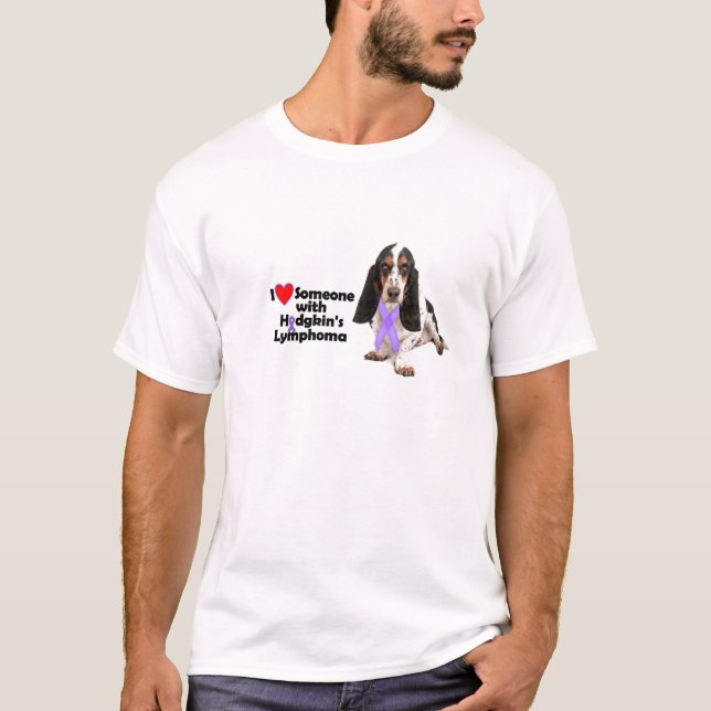 Basset - Hodgkins medvetenhet T Shirt (Framsida)