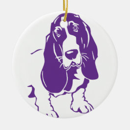 BASSET HOUND [13] JULGRANSPRYDNAD KERAMIK