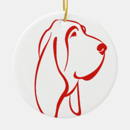 BASSET HOUND [16] JULGRANSPRYDNAD KERAMIK