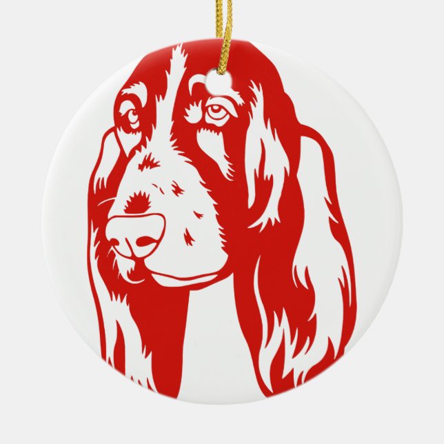 BASSET HOUND [25] JULGRANSPRYDNAD KERAMIK (Framsidan)