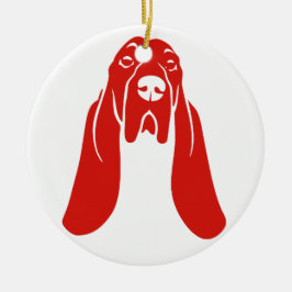 BASSET HOUND [8] JULGRANSPRYDNAD KERAMIK