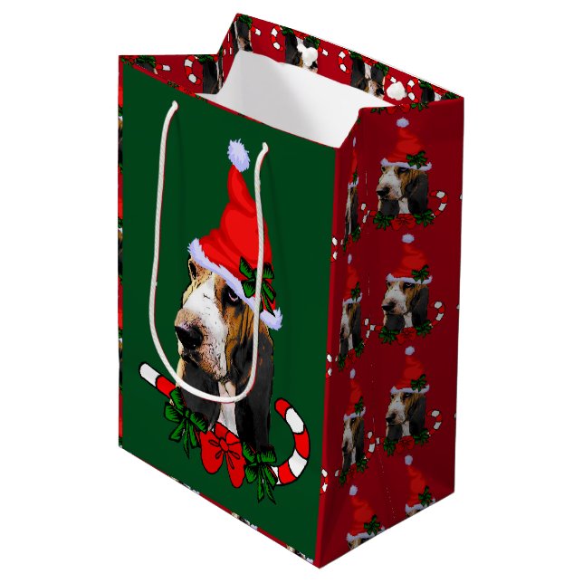 Basset Hound Älskare jul jul (Framsidan Vinklad)