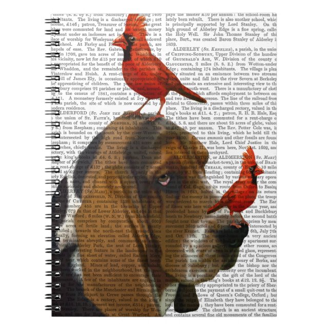 Basset Hound and Birds Anteckningsbok (Framsidan)
