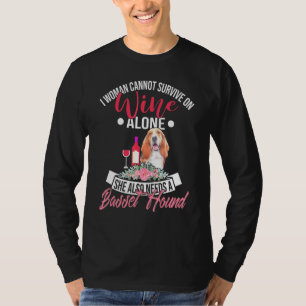 Basset Hound and Vin Shirt for Basset Hund Mammor T