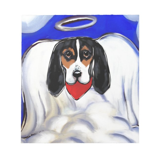 Basset Hound Ängel Anteckningsblock (Framsida)