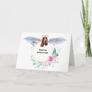 Basset hound angel vingar sympati krand kort