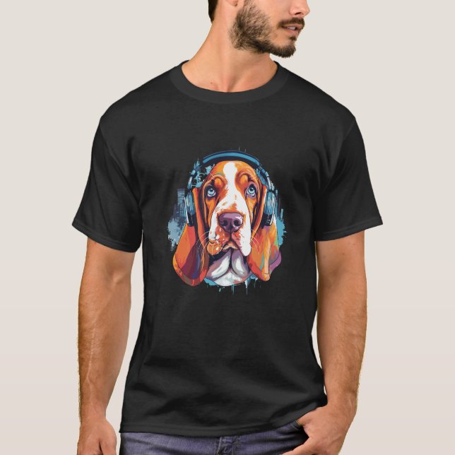 Basset Hound Animal World Pet Hund Loving Roligt T Shirt (Framsida)