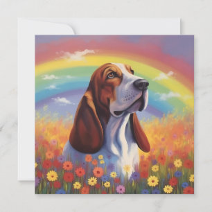 Basset Hound Anpassningsbar Hund Namn Rainbow Symp