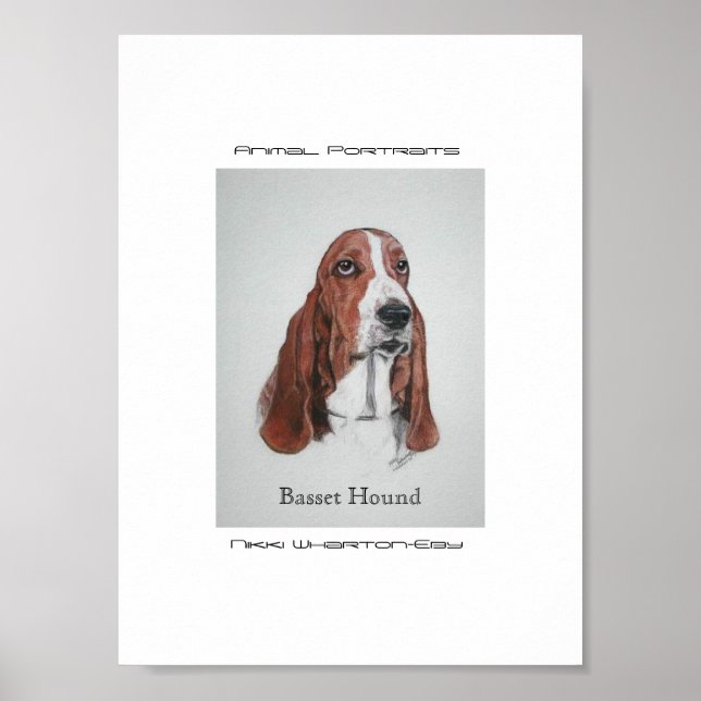 Basset Hound Art Poster (Framsidan)