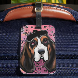 Basset Hound Bagagebricka