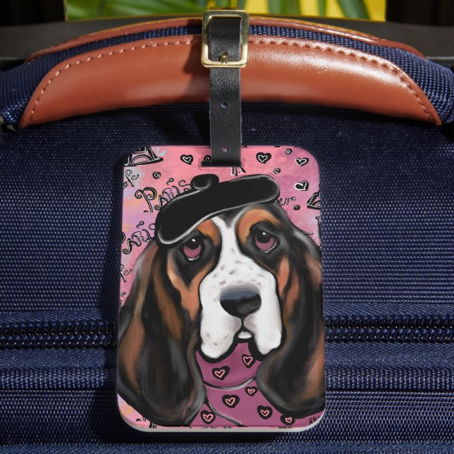 Basset Hound Bagagebricka (Framsida Insitu 2)