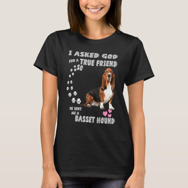 Basset Hound Basset Mamma Pappa Lemon Basset Hound T Shirt (Framsida)