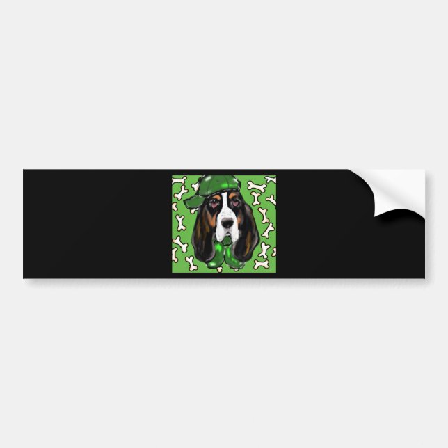 Basset Hound Bildekal (Framsidan)