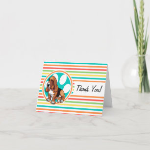 Basset Hound; Bright Rainbow Rand Tack Kort