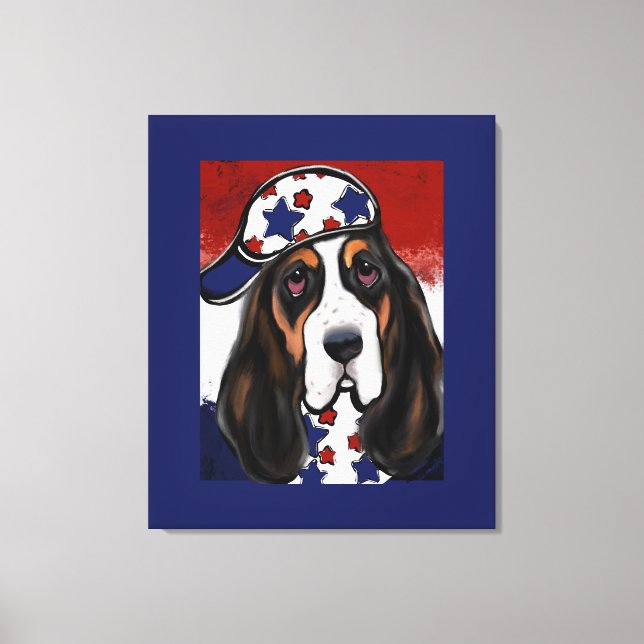 Basset Hound Canvastryck (Framsida)