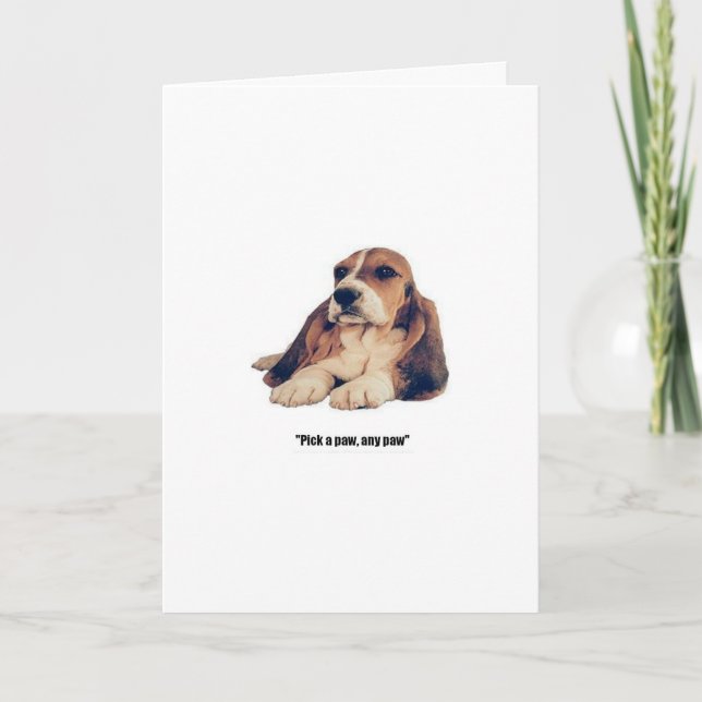 Basset Hound Card Kort (Framsida)