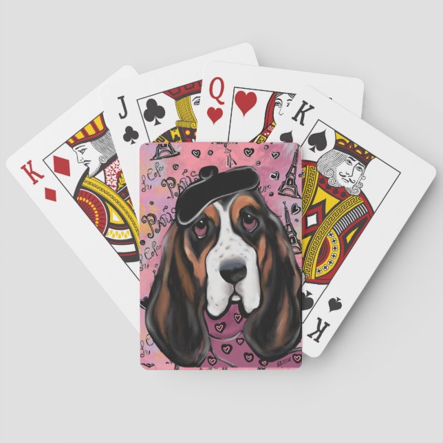 Basset Hound Casinokort (Baksidan)