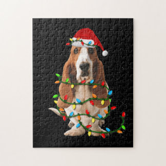 Basset hound christmas roligt basset hound hund kä pussel