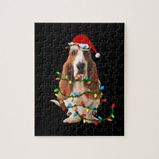 Basset hound christmas roligt basset hound hund kä pussel