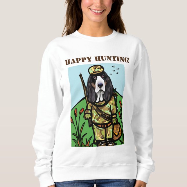 BASSET HOUND CHRISTMAS T SHIRT (Framsida)
