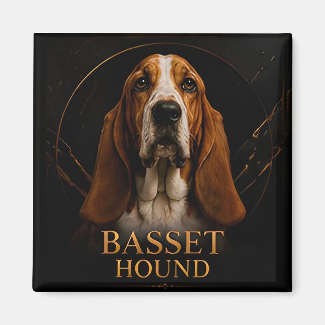 Basset Hound Classic Heritage Kollektion Magnet (Framsidan)