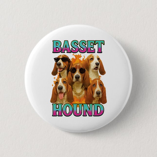 Basset Hound Copy Knapp (Framsida)