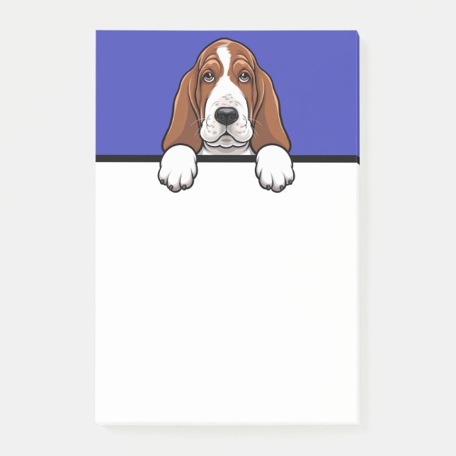 Basset Hound Cute Basset Hund älskare Gifts Post-it Block (Framsida)