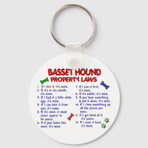 BASSET HOUND EGENDOM LAGSTIFTNING 2 NYCKELRING