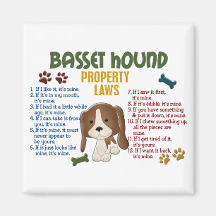 Basset Hound Egendom LAGSTIFTNING 4 Magnet