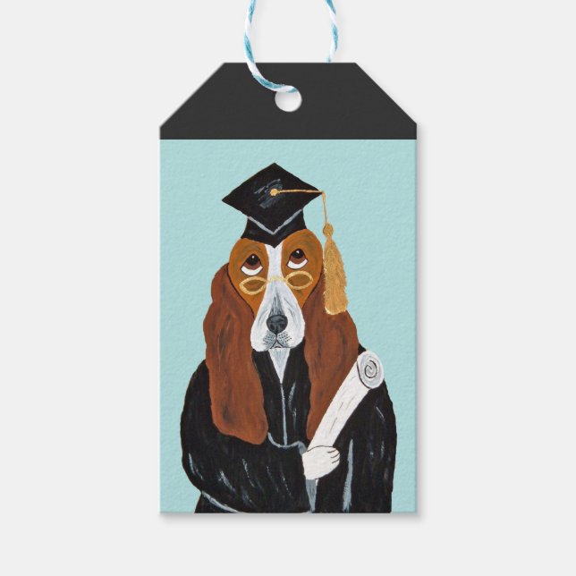 Basset Hound Examinerad Presentetikett (Framsidan)