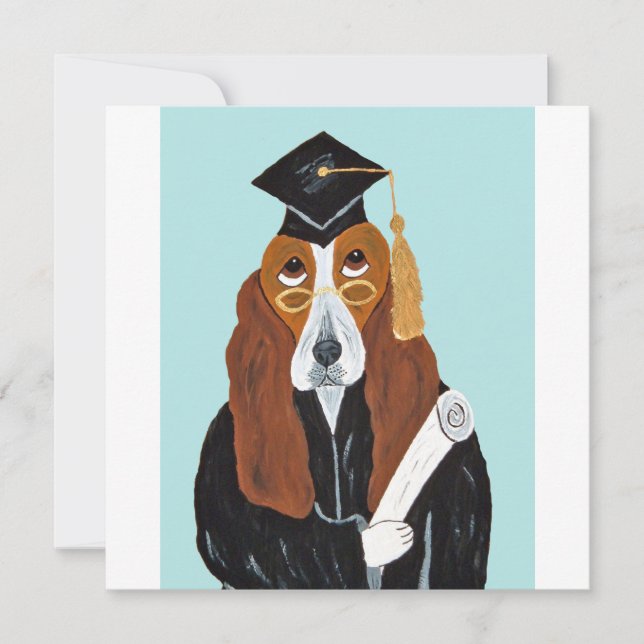 Basset Hound Examinerad Tack Kort (Framsida)