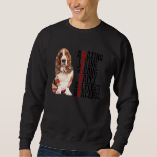 Basset Hound Fantastisk Loving Strong Lycklig Self Lång Ärmad Tröja