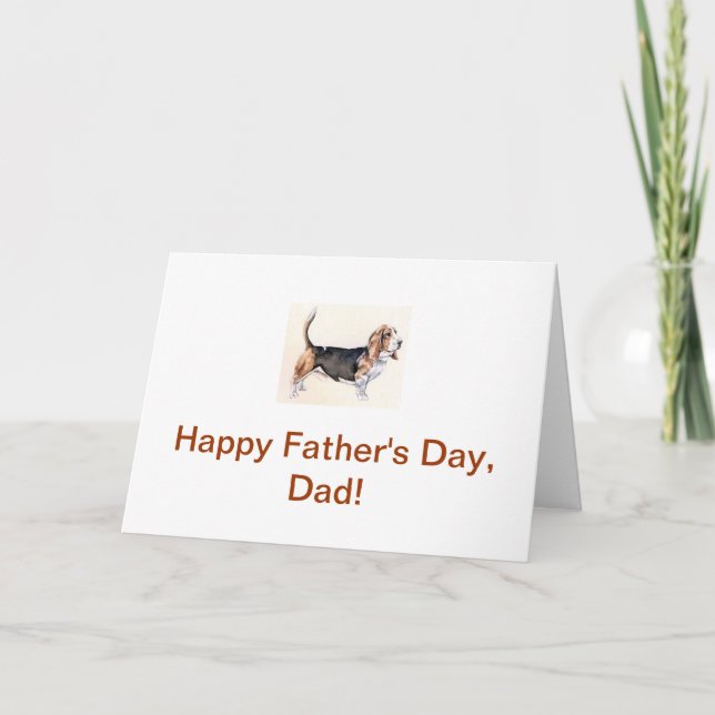 Basset Hound Fars dag-kort Kort (Framsida)