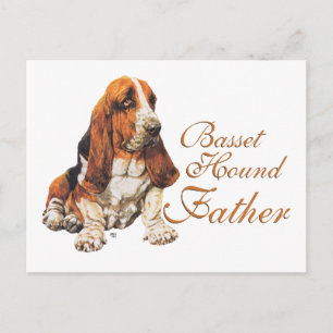 Basset Hound Fars Dag Vykort