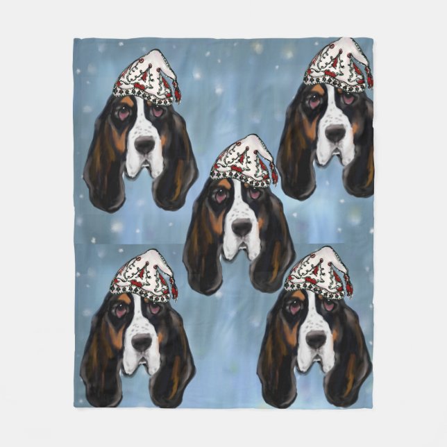 BASSET HOUND FLEECEFILT (Framsidan)