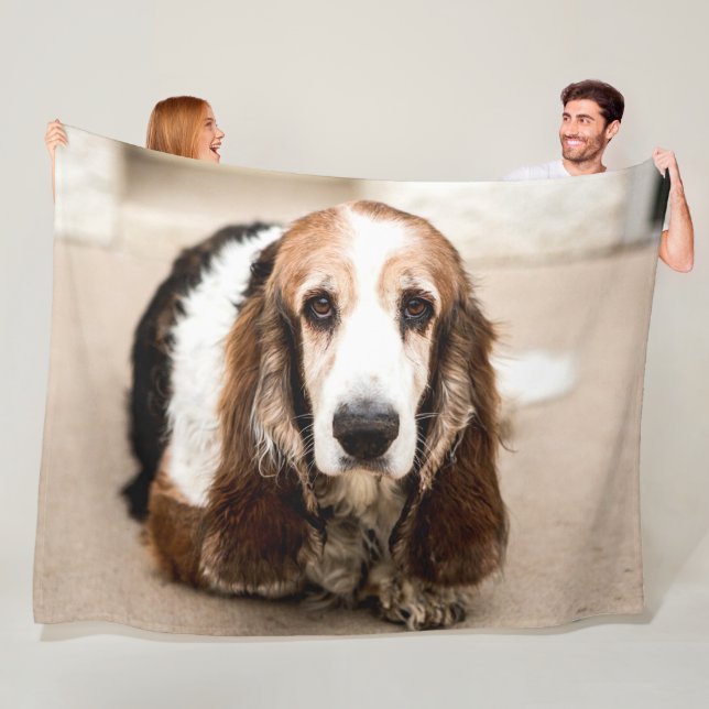 BASSET HOUND FLEECEFILT (På plats)