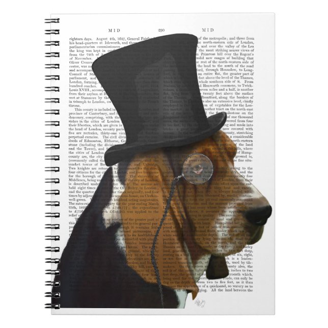 Basset Hound, Forme Hound och Hat Anteckningsbok (Framsidan)