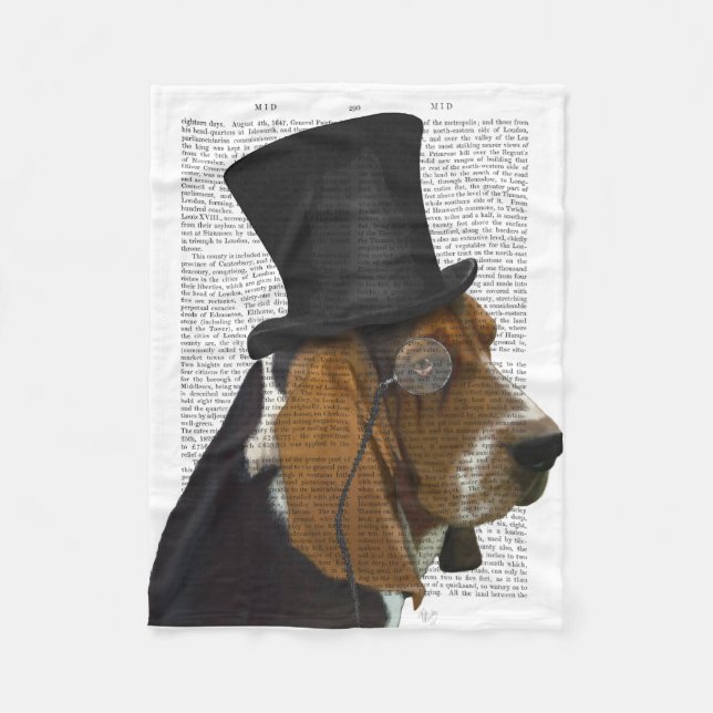 Basset Hound, Forme Hound och Hat Fleecefilt (Framsidan)