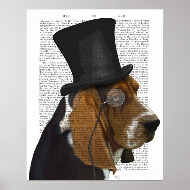 Basset Hound, Forme Hound och Hat Poster (Framsidan)