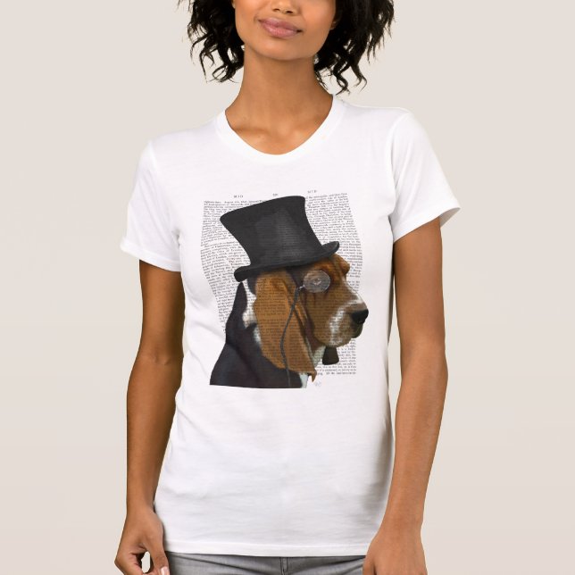 Basset Hound, Forme Hound och Hat T Shirt (Framsida)