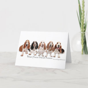 Basset Hound Friends Forever Kort