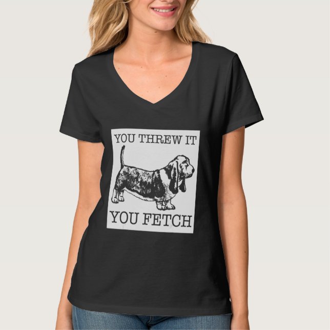 Basset Hound funny dog lover gift T Shirt (Framsida)