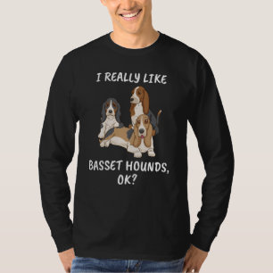 Basset Hound Gift Manar Hund älskare Hund Basset H T Shirt