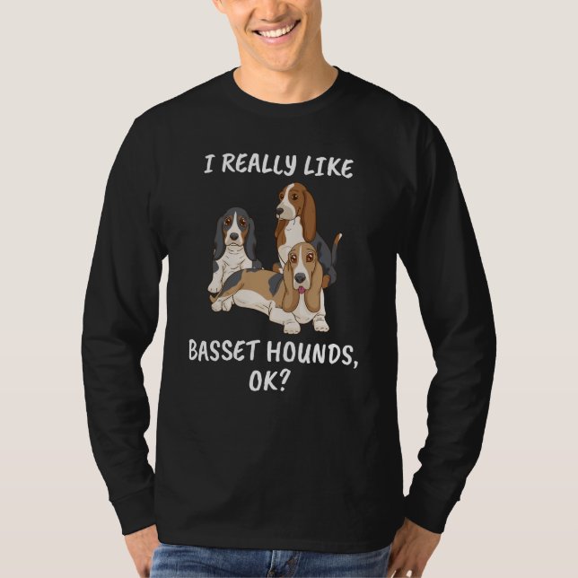 Basset Hound Gift Manar Hund älskare Hund Basset H T Shirt (Framsida)